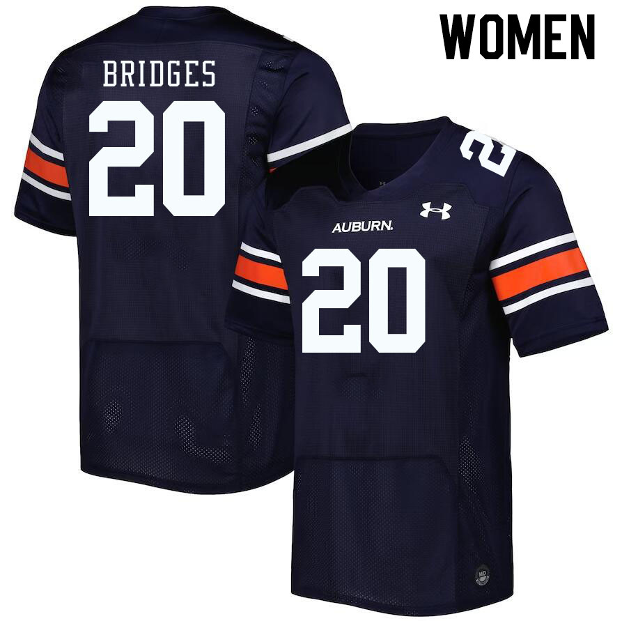 Women's Auburn Tigers #20 Cayden Bridges Navy 2023 College Stitched Football Jersey
